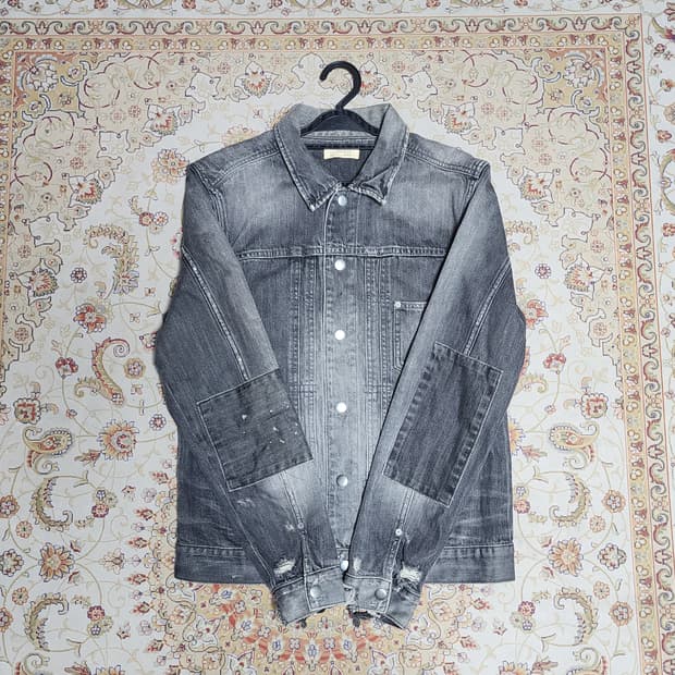 올세인츠 남성 데미지 데님 자켓 m