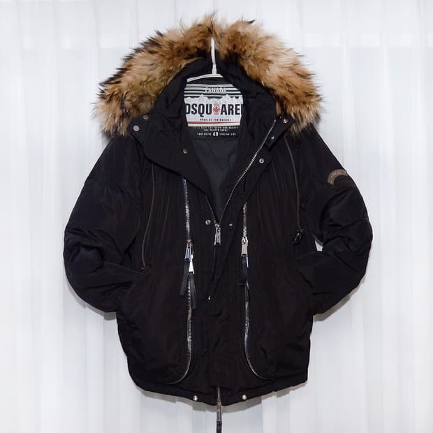 디스퀘어드 몬스터퍼 구스다운 와이드 지퍼 패딩 봄버 (48 / 100+)