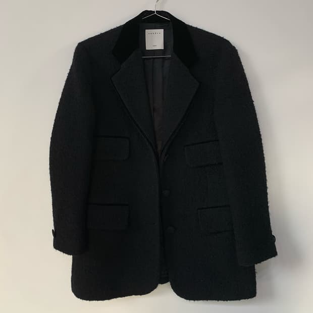 산드로 벨벳 울 자켓