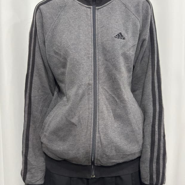 adidas gray line zipup