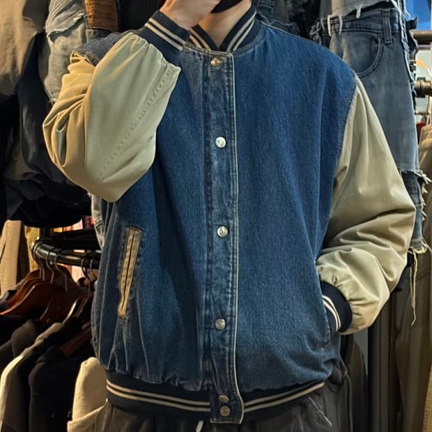 [NO.9] VTG 데님 바시티 자켓