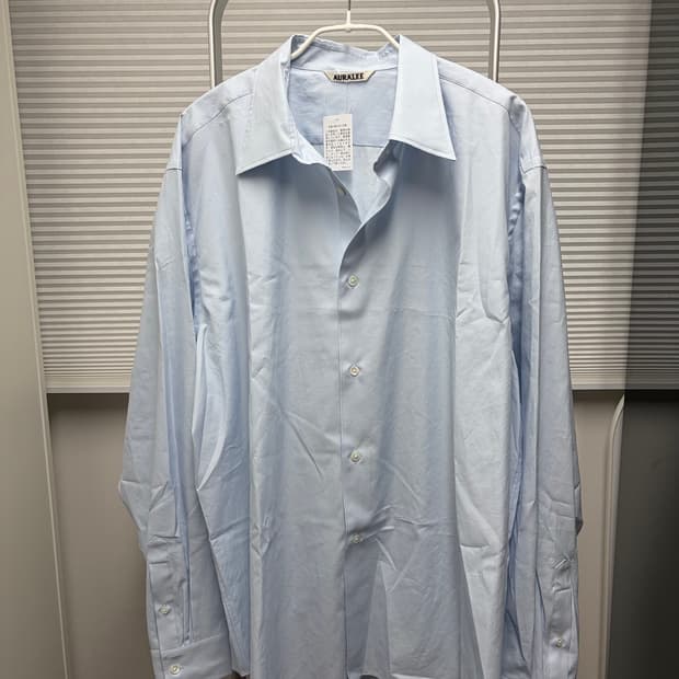 AURALEE / WASHED FINX TWILL SHIRT 블루 6