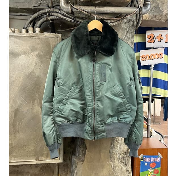 알파인더스트리 B—15D 플라이트 자켓 카키 M #csz3821