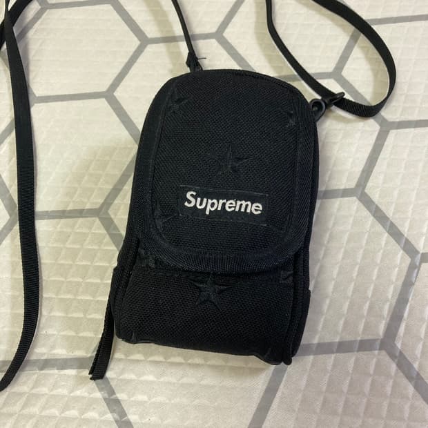 (os) 슈프림 13FW 스타 카메라 파우치 백 블랙 별패치
