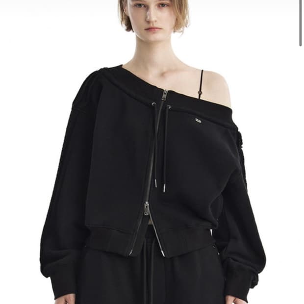 트밍Off-Shoulder Sweat Set-Up Zip-Up [ B