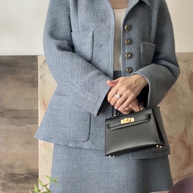 쎄모먼 헤이즐 트위드 자켓 