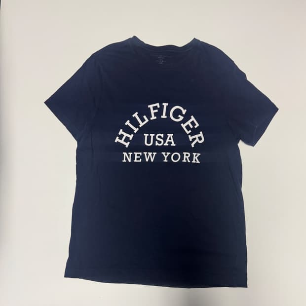타미힐피거 USA 빈티지 빅 스팰로고 반팔 티셔츠 M ~ L 네이비