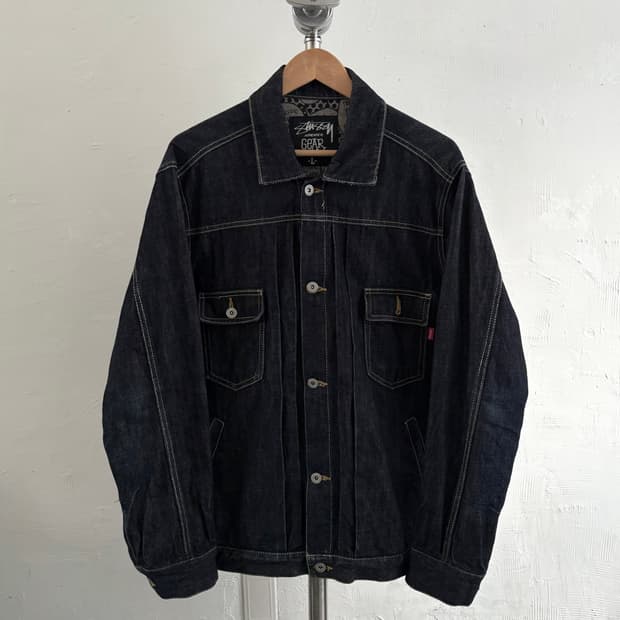 스투시 기어 스티치 데님 자켓