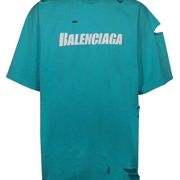 발렌시아가 디스트로이드 반팔 티셔츠