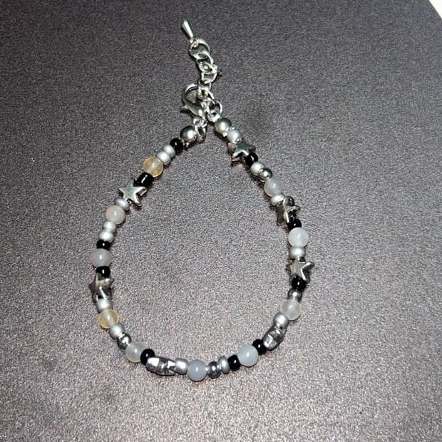 빈티지 비즈 별 팔찌 / silver star bracelet