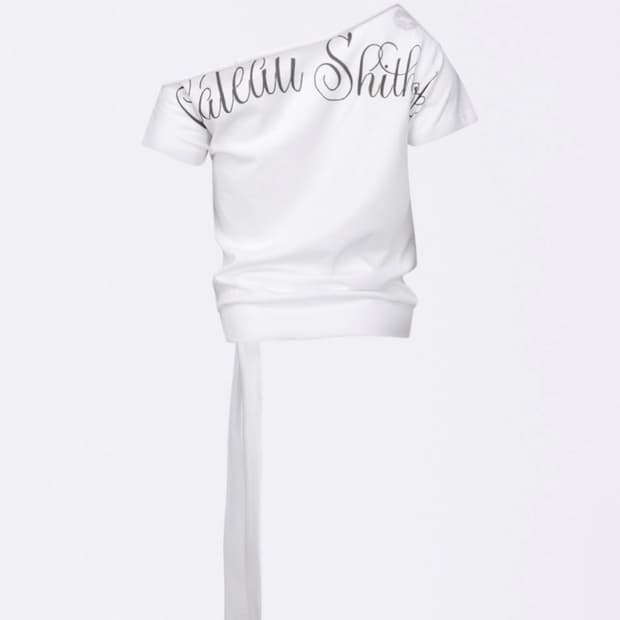 스컬프터 Chateau Shithole Tie Tee 오프숄더 타이티