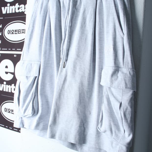 (L-2XL) 리메인세컨드 반바지 팬츠 버뮤다 카고 밴딩-P10528