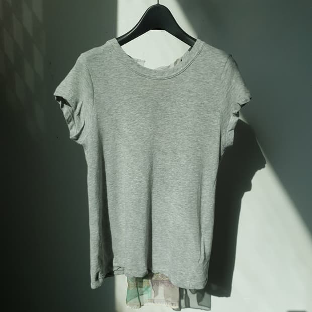 08S/S SACAI Corset Silk Layered Tee