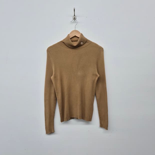 폴로 랄프로렌 골지 터틀넥 니트 브라운 여성 M