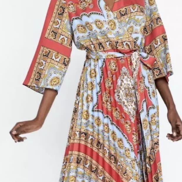 ZARA 패턴 롱 원피스 S