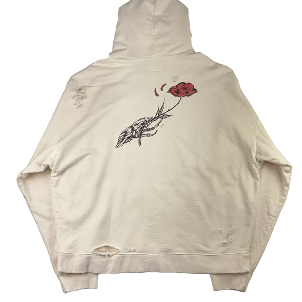 카미야 로즈 집업 후드 베이지