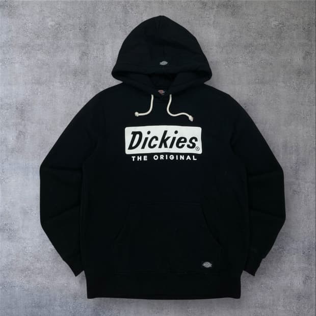 디키즈 스펠아웃 빅로고 블랙 후드티