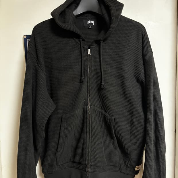 스투시 와플 후드 집업 25FW L사이즈