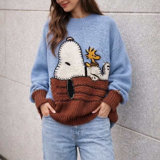 자라 ZARA × PEANUTS 스누피 니트(단종)