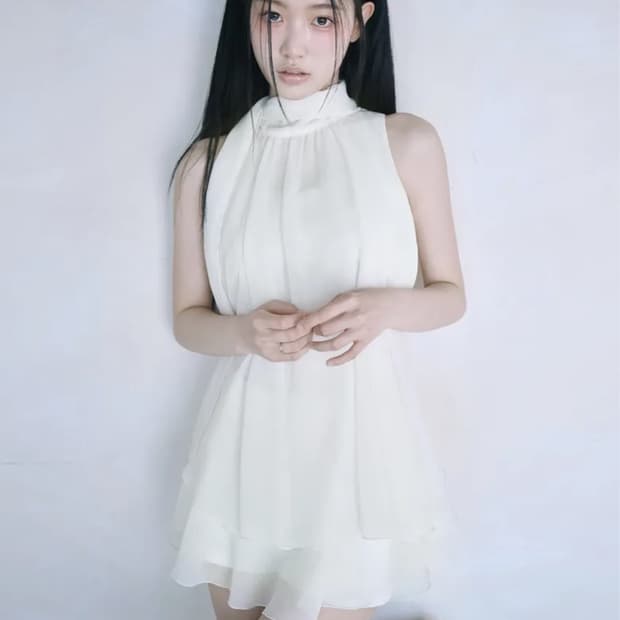 (새상품)레이즈미야 유이 러플 블라우스 아이보리