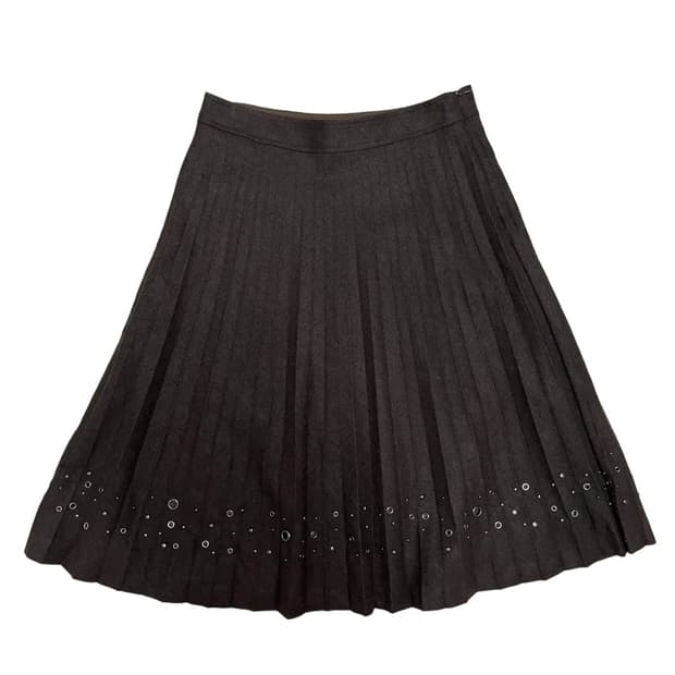Brown eyelet skirt