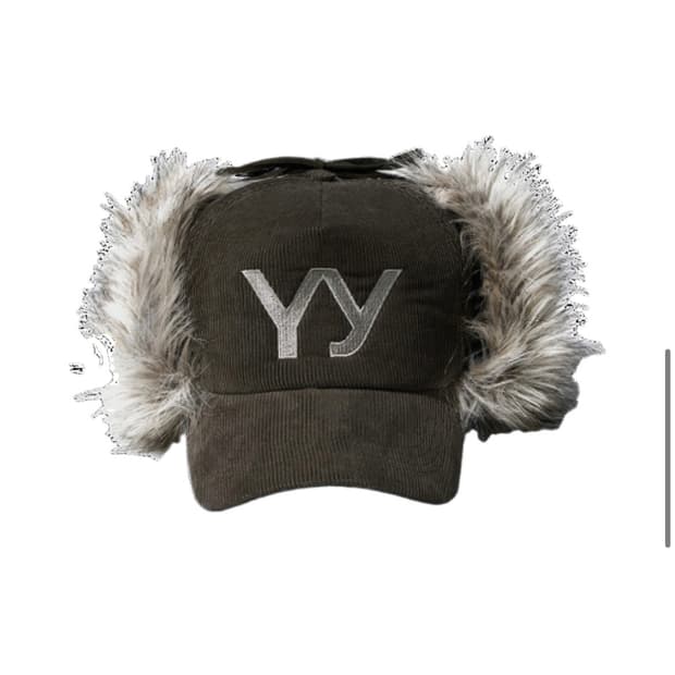 오픈와이와이 openyy 퍼 코듀로이 이어플랩 볼캡 모자 카키