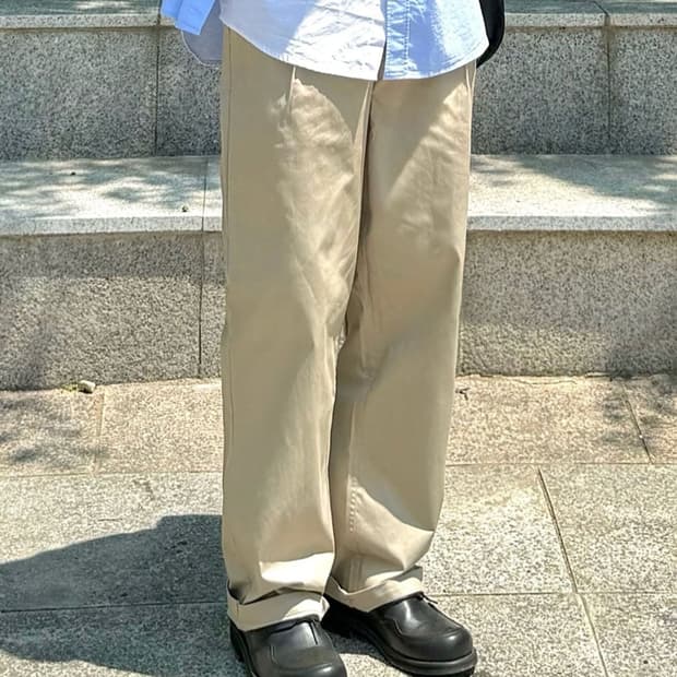 노드아카이브 밴딩 치노 팬츠 베이지