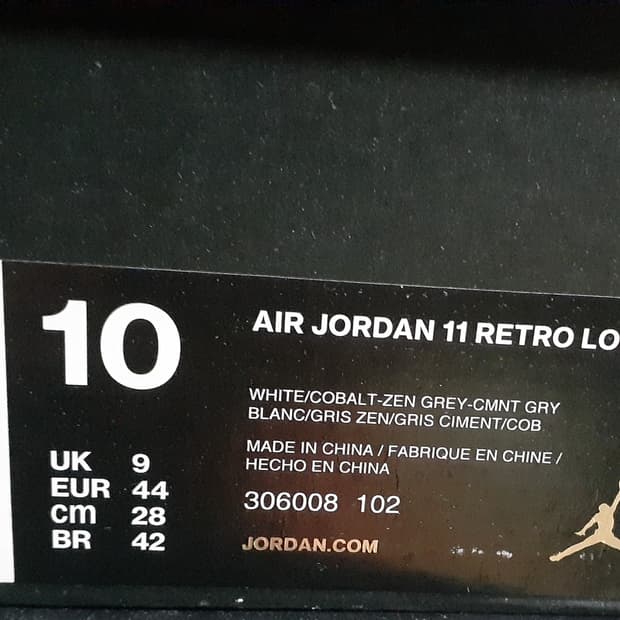 조던11 로우 IE 코발트-나코택 새상품 280