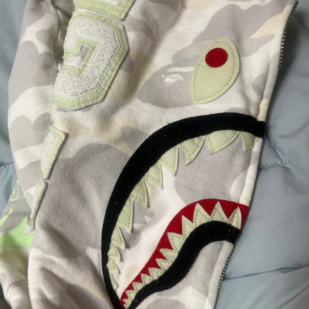 베이프 백계 야광 후드집업 L