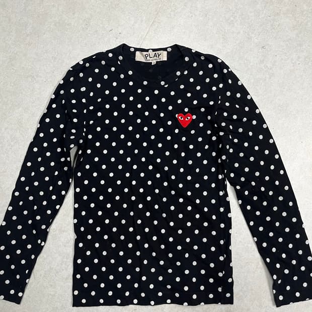 꼼데가르송 도트 롱슬리브 s