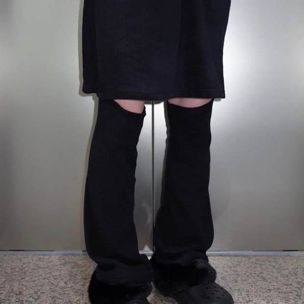 지초이 플리스 스커트 