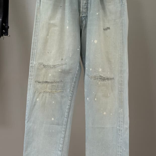 [30] 24aw 아프레쎄 블리치 Washed Denim Wide