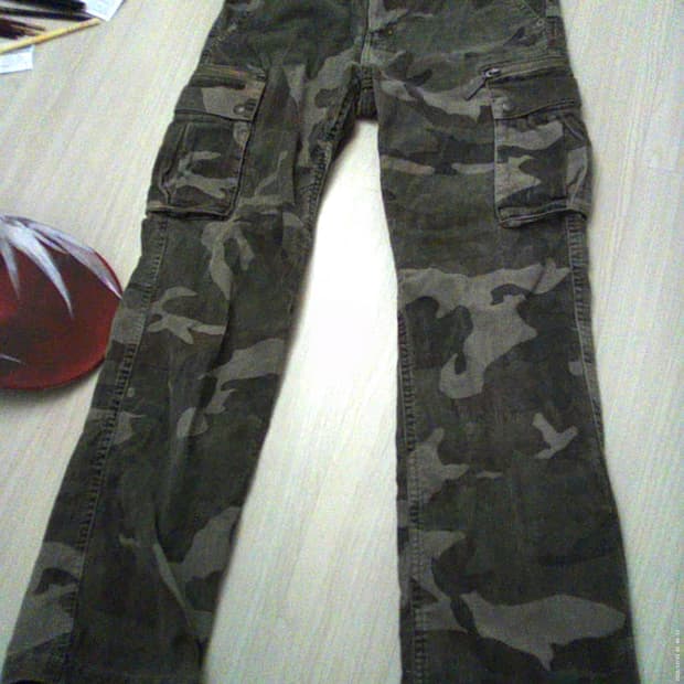y2k 밀리터리 카모 코듀로이 와이드팬츠