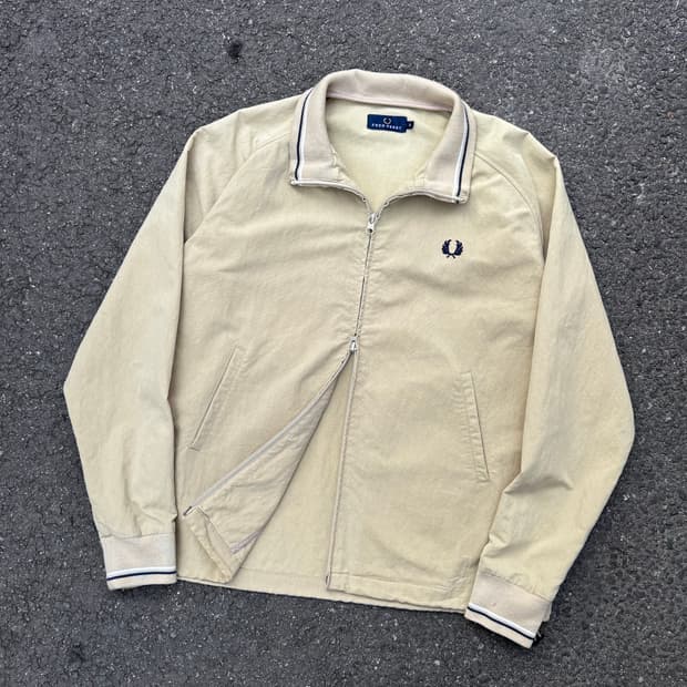 프레드페리 크링클 투웨이 해링턴 자켓