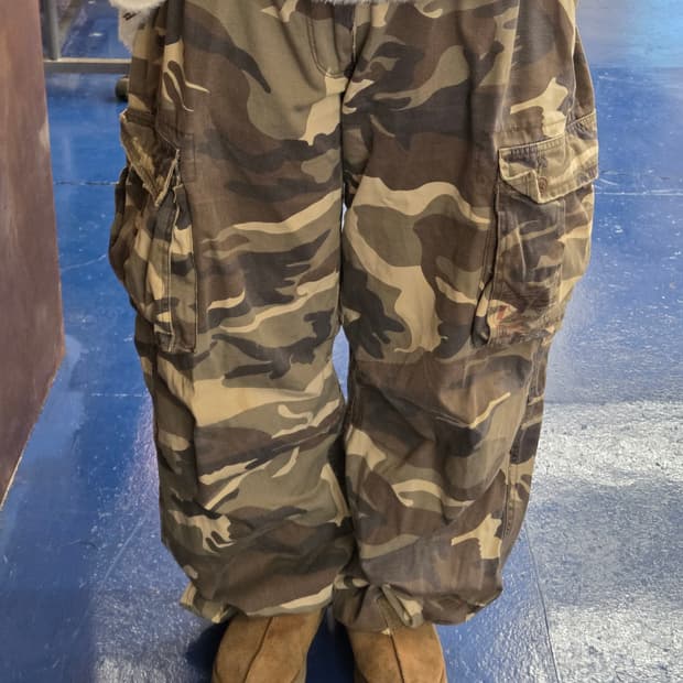 River island 밀리터리 카모 카고 팬츠