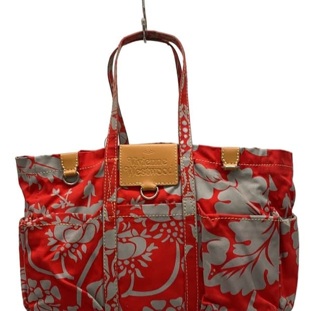 비비안 웨스트우드 꽃무늬 코튼 토트백