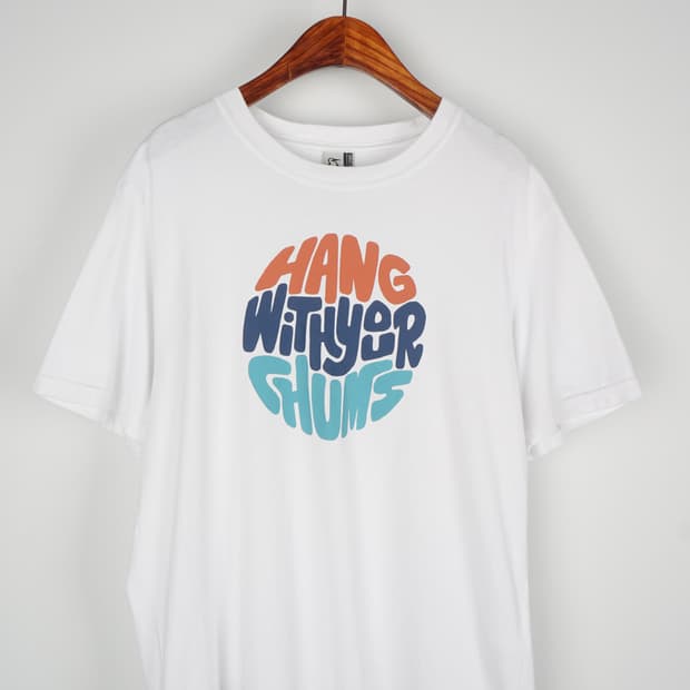 CHUMS circular printing T-shirt