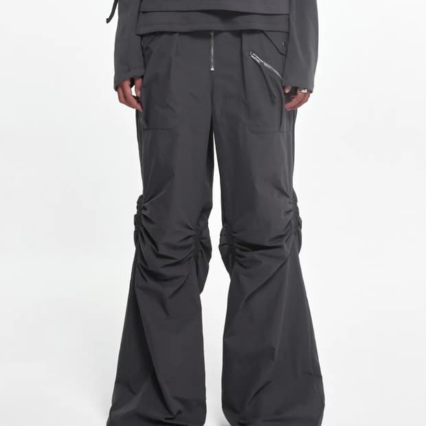 NACHE EXPOSURE ZIP DETAIL PANTS CHARCOAL