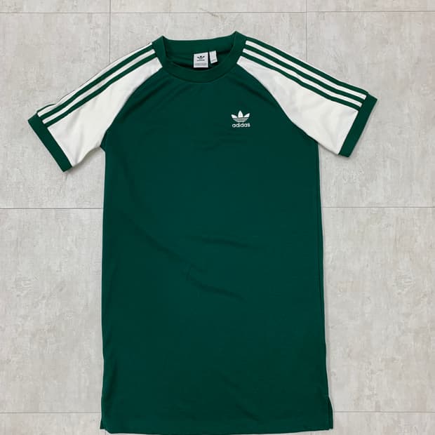 아디다스 트래포일 로고 그린 반팔티#790