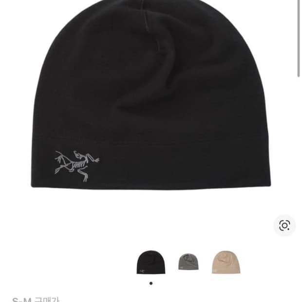 아크테릭스 라이트웨이트 토크블랙 비니