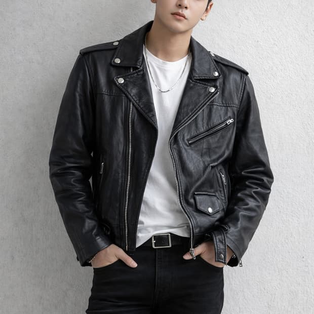 리바이스(Levi's) 레드탭 가죽 라이더 자켓 