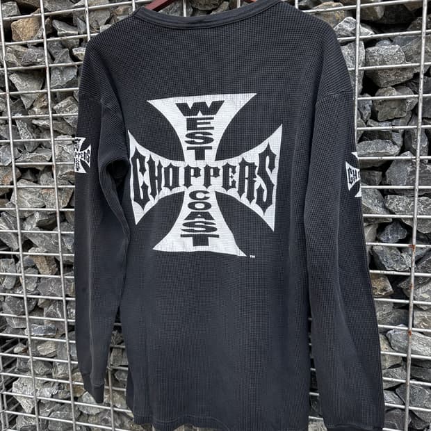 90s og 웨스트코스트챠퍼스 써멀 니트 블랙