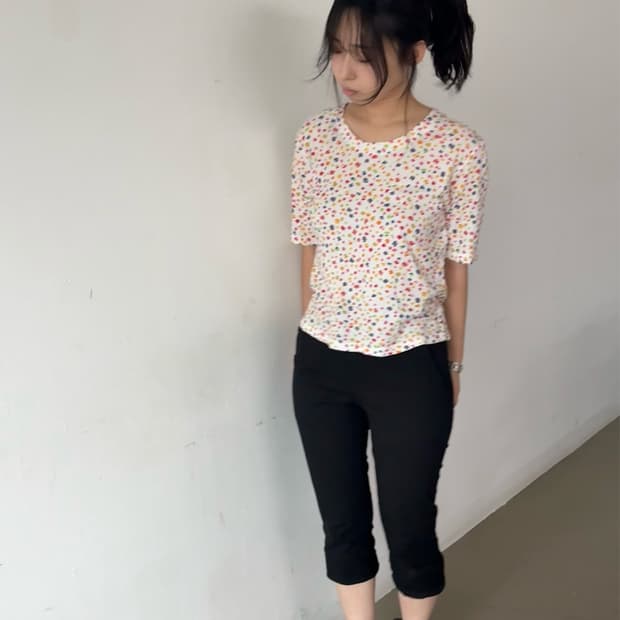 Japanese Vintage 컬러풀 패턴 탑