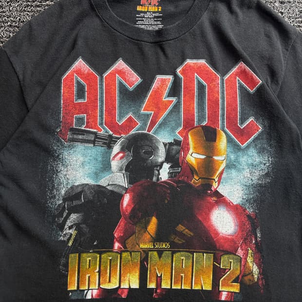 AC/DC 밴드 아이언맨 오피셜 반팔 티셔츠 4635