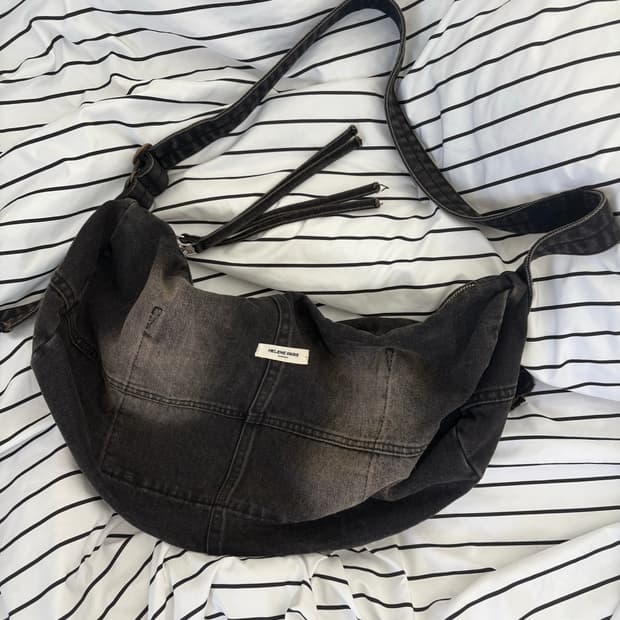 헬레네파리스 워시드 데님 크로스백