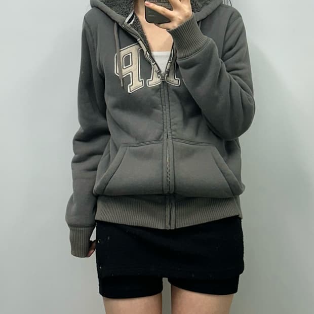 Gap 갭 기모 보아 후드집업