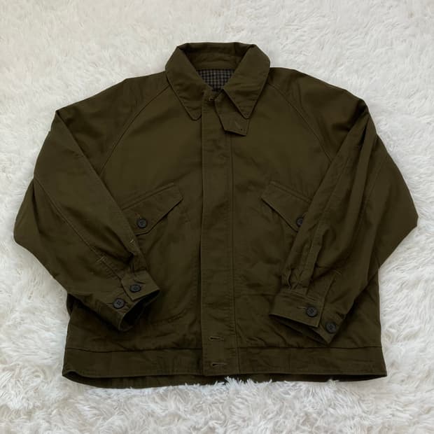 빈티지 카키 체크 버튼 자켓 y2k 스트릿 갸루 펑키 일본빈티지646