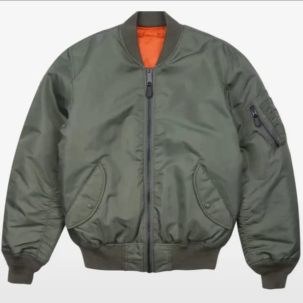 MA-1 베이직 세이지 카키색 아비렉스 항공점퍼 L