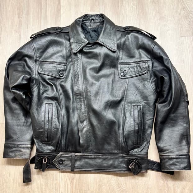 빈티지 소가죽 자켓 M