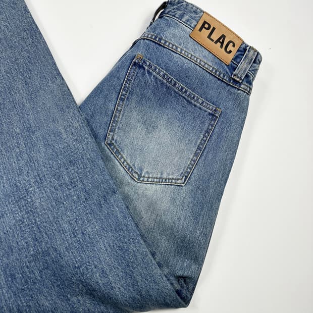 플랙진 PLAC 스티즈 커팅진 데님 팬츠 (32인치)